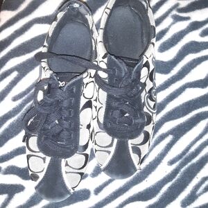 Coach Devin Signature Black and White Women's Sneakers